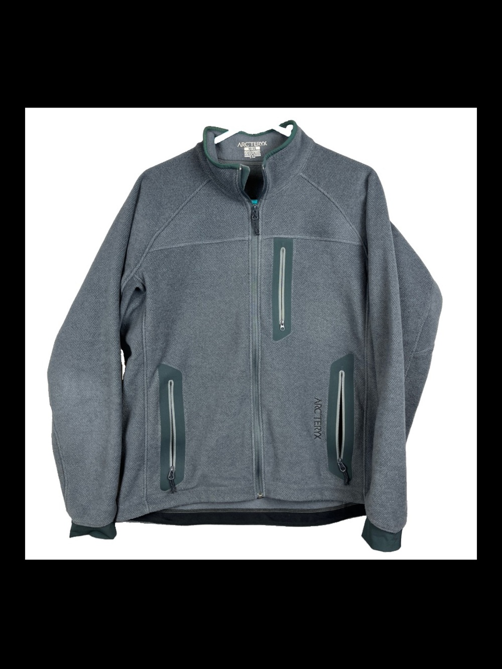 Arc'Teryx Strato Polartec Fleece Full Zip Jacket Gray Green Men's Size Medium